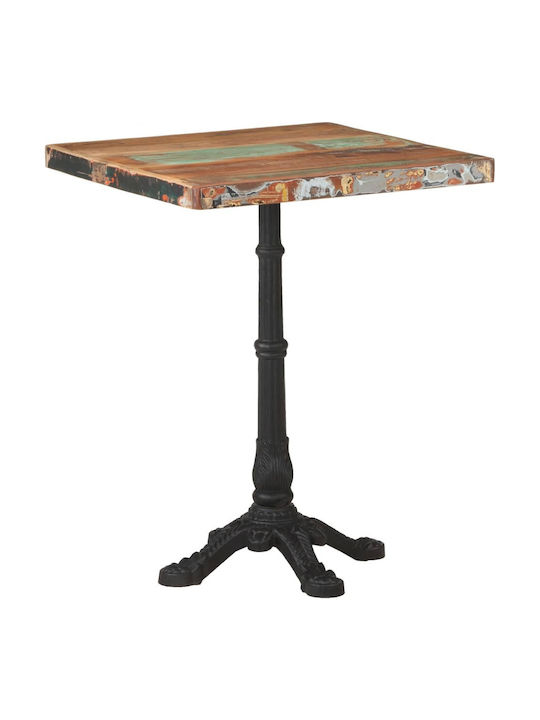 Маса за Малки Външни Пространства Стабилна Bistro Recycled wood solid wood 60x60x76бр