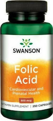 Swanson Folic Acid Βιταμίνη 250 κάψουλες