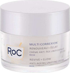 Roc Multi Correxion Revive + Glow Anti-Ageing Unifying Cream Αnti-aging Day/Night Cream Suitable for All Skin Types with Vitamin C 50ml