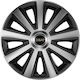 Versaco Auto Radkappen Set Aviator Carbon mit Marke Sitz 4Stück 14" Silber