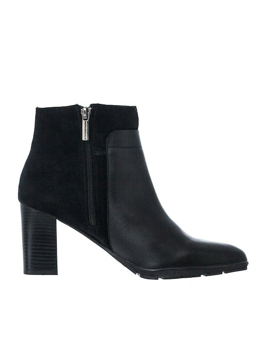 Adam's Shoes Leather Women's Ankle Boots Black