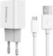 Foneng Încărcător cu Port USB-A și Cablu USB-C Albς (K210)