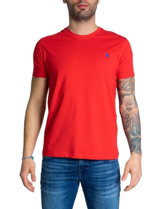 U.S. Polo Assn. Bluza Bărbătească cu Mânecă Scurtă Polo Roșie 5994049351-155