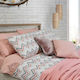 Homeline Duvet Cover Set Cotton Single with Pillowcase 165x240 3151 Pink