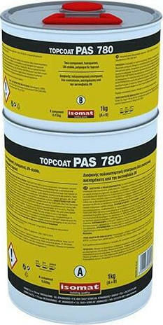 Isomat Topcoat-PAS 780 Нанасяемо Уплътнително Полиуретан 2 Компоненти 1кг Бял