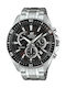 Casio Edefice Men's Watch 45mm Chronograph Battery with Silver Metal Bracelet