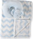 Cangaroo Κουβέρτα Αγκαλιάς & Λίκνου Sammy Fleece Μπλε 75x90εκ. 2τμχ