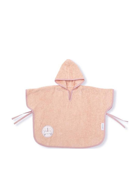 Funna Baby Hooded Baby Poncho Vip Pink