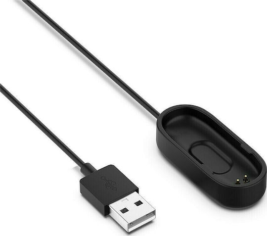 Кабел за зареждане 20cm Зарядно за Mi Band 3/Mi Smart Band 4 - Ми Банд 3/Ми Смарт Банд 4 Черен