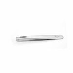 Canni Eyebrow Tweezer with Straight Tip Silver 9.5cm 1pcs