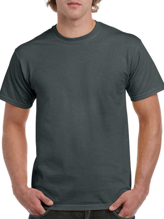 Gildan Ανδρικό Διαφημιστικό T-shirt Κοντομάνικο σε Γκρι Χρώμα