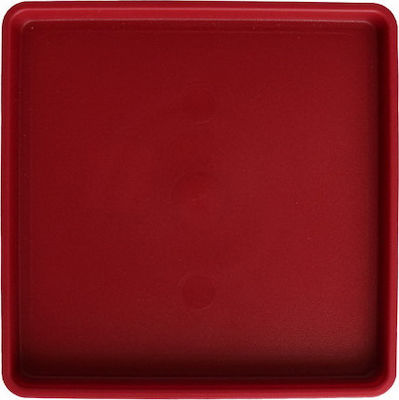 Viomes Linea 592 Square Plate Pot Red 25x25cm