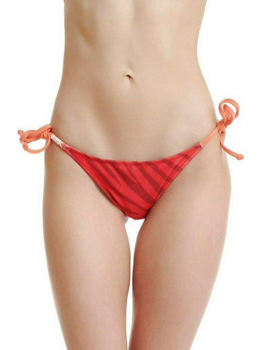 Bikini Slip with Ties Red