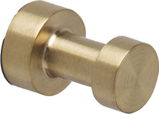 Geesa Nemox Single Wall-Mounted Bathroom Hook ​3x3cm Gold Brushed