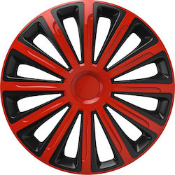 Auto Gs Car Hubcap Set Trend 102260 15" 4pcs Red