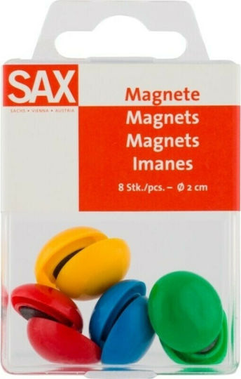 Sax Magnet 30mm Colored Magnets 8 pcs