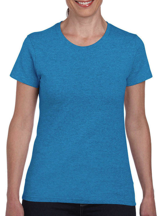 Gildan Women's Short Sleeve Promotional T-Shirt Heather Sapphire