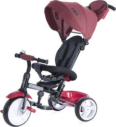 Lorelli Moovo Eva Wheels Kids Tricycle Foldable, Convertible, With Push Handle & Sunshade for 1-3 Years Red 10050472103