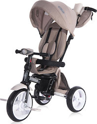 Lorelli Enduro Kids Tricycle with Storage Basket, Push Handle & Sunshade for 12+ Months Beige