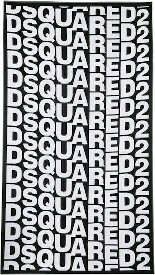 Dsquared2 Πετσέτα Θαλάσσης Βαμβακερή Μαύρη 185x100εκ.