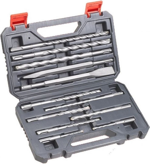 Einhell Set Pointed Chisel & Chisel Bits & Drill 5-16mm with SDS Plus Socket 12pcs 49240290