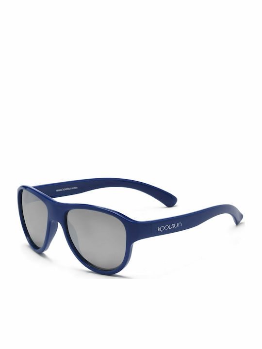 Koolsun Air 1-5 Years Unbreakable Aviator Baby Sunglasses with Mirror Lenses Blue for 1-5 Years
