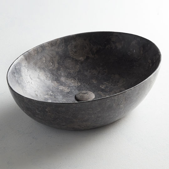Fossil Malin Надеждна мивка мрамор 55x41x16см Grey Marble