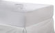 Cotton Linen Προστατευτικό Επίστρωμα Ημίδιπλο Αδιάβροχο με Λάστιχα Λευκό 120x200εκ.
