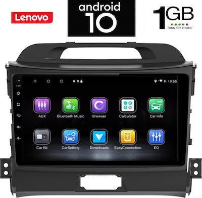 Lenovo Car Audio System for Kia Sportage 2010-2015 (Bluetooth/USB/AUX/WiFi/GPS) with Touch Screen 9"