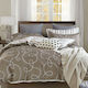 Homeline Duvet Cover Set Cotton Satin Queen with 2 Pillowcases 225x245 1332 Brown