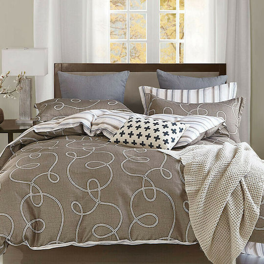 Homeline Σετ Υπέρδιπλη 225x245cm 1332 Καφέ Homeline Σετ Υπέρδιπλη 225x245cm 1332 Καφέ