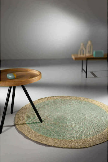 Guy Laroche Romeo Teppich Rund Sommer aus Jute Aqua