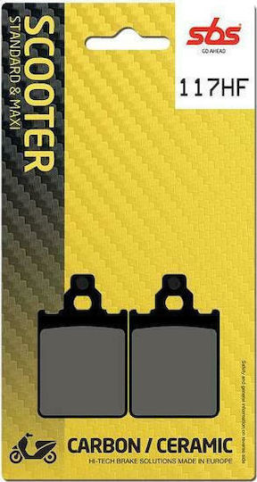 SBS Motorcycle Brake Pads Front Pads for Scooter 50-124CCM SR50 80CITY for Piaggio Hexagon Quartz 50 Skipper 125 Vespa PX 125 Yamaha TT