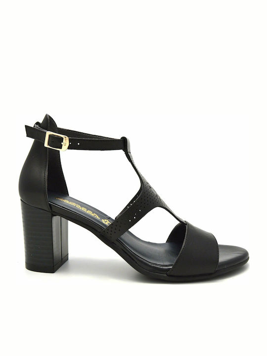 Ragazza Din piele Sandale Negre