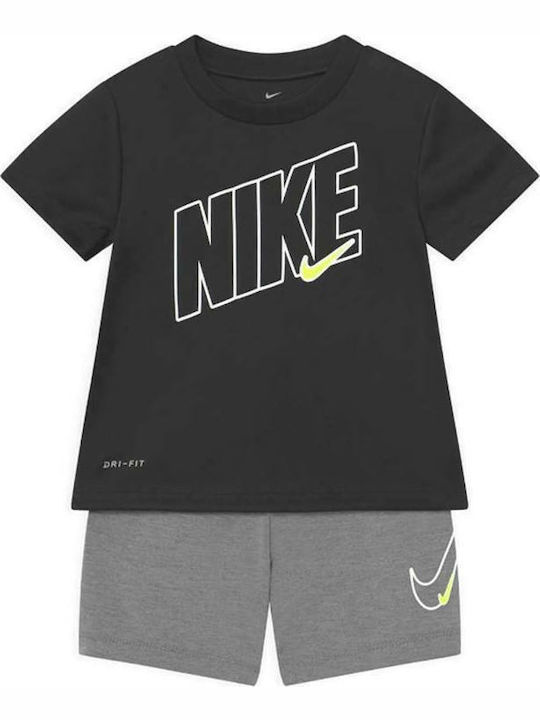 Nike Παιδικό Σετ με Σορτς Καλοκαιρινό για Αγόρι 2τμχ Γκρι