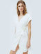 Summer Mini Dress Wrap White