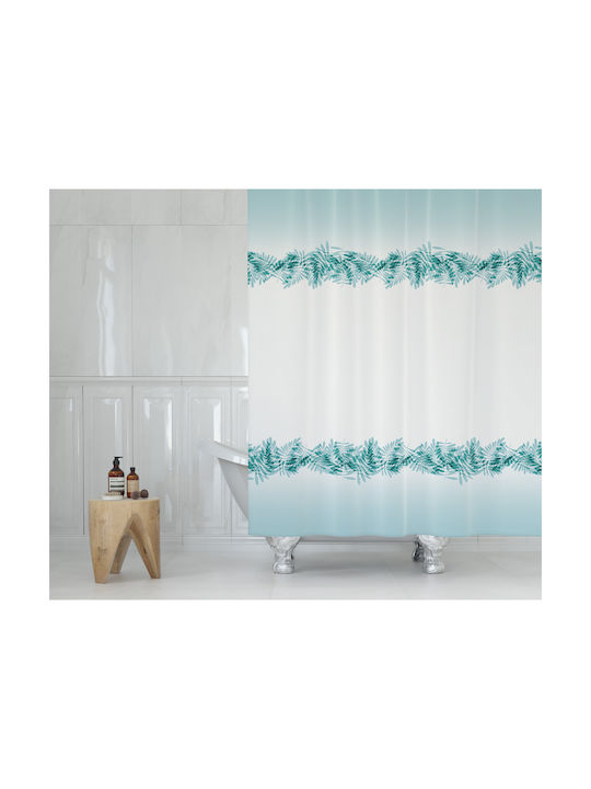 Lino Home Tropican Κουρτίνα Μπάνιου Υφασμάτινη 180x200 cm Mint