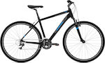 Ideal Moovic 28" 2021 Μαύρο/Γκρι/Μπλε Ποδήλατο Trekking με 21 Ταχύτητες