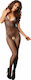 Leg Avenue Colier V Plasă Cu Decupaj Pe Șold Bodystocking Sexy Plasă Negru