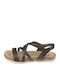 Yokono Chipre 100 Leather Women's Flat Sandals in Khaki Color Chipre-100