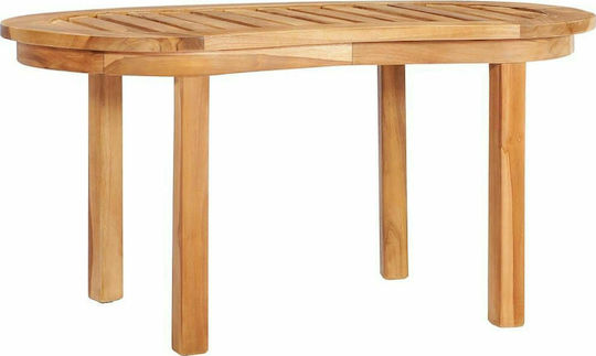 Sitting Room Table for Small Outdoor Spaces from Teak 90x50x45cm