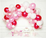 Composition with 70 Balloons Latex Pink Baby Shower