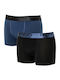 Inizio Men's Boxers Jean Black 2Pack