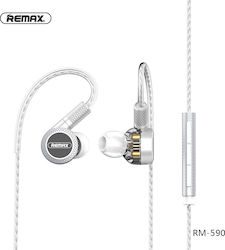 Remax RM-590 In-ear Handsfree με Βύσμα 3.5mm Λευκό