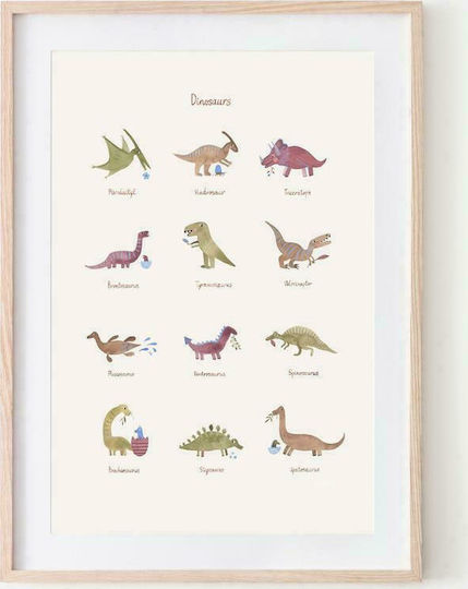 Mushie Kids Poster Large Dinosaurs 50x70cm