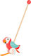 Small Foot Pull-Along Toy Pull-along Parrot Lori made of Wood with Sounds for 24++ Months