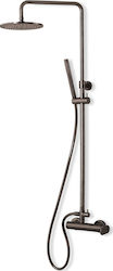 Armando Vicario Slim Höhenverstellbare Duschsäule Ohne Batterie 94-122cm Schwarze