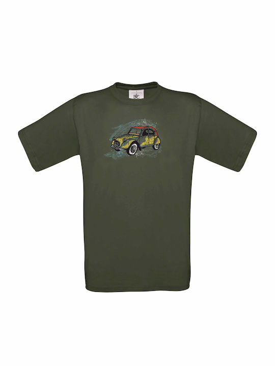 Käfer VW Kunst T-shirt Khaki