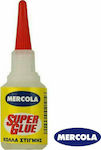 Mercola Super Glue Liquid Glue Superglue 20gr Κυανοακρυλική Γενικής Χρήσης