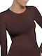 Women's Long Sleeve T-Shirt Chocolate